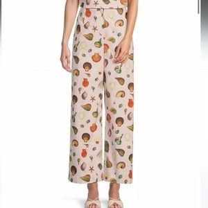 Antonio Melani X Jennifer Sumko  Seashell Print Wide-Leg Pants